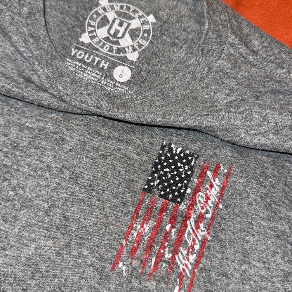 Buckle Howitzer Youth Medium/Large Patriotic American Flag Graphic T-Shirt EUC